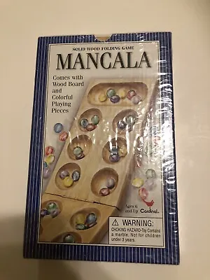 New Mancala Solid Wood Strategy Game - With Solid Wood Folding Game Board Sealed • $9.99