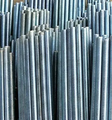 Pack Of 10 X 1m (1000mm) Zinc Plated Threaded Rod/Bar M6 M8 M10 M12 M16 M20 • £53.99