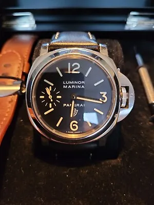 Panerai Luminor Men's Black Watch With Leather Strap - PAM00005 • £3400