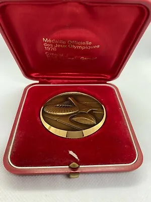 Official Bronze Commemorative Olympic Medal 1976 Montreal In Case (3401935/K7) • £94.76