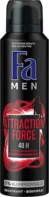 FA Men Attraction Force 48 Hour Deodorant Spray 150 Ml • $7.71