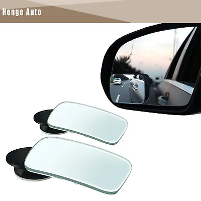 Rectangle Blind Spot Mirror HD Glass Convex Lens Frameless Rear View Mirror 2PCS • $9.99