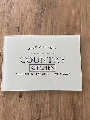 Country Kitchen GlassWorktop Saver Chopping Board Kitchen Accessories Serving • £15