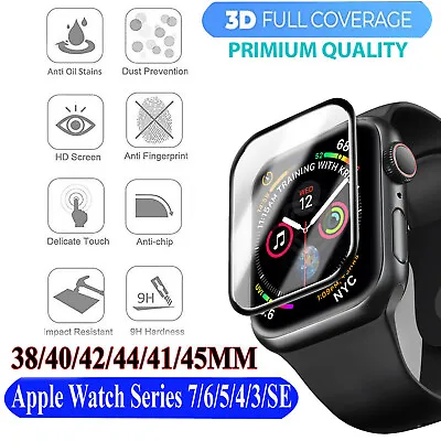 $3.99 • Buy For Apple Watch IWatch Series 8 4 5 6 7 SE 38/40/42/44mm Glass Screen Protector