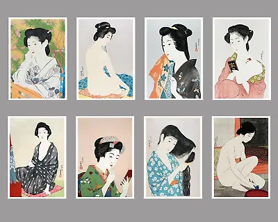 Reproduction Goyō Hashiguchi Traditional Japanese Woodblock Art Poster Prints • £3.73