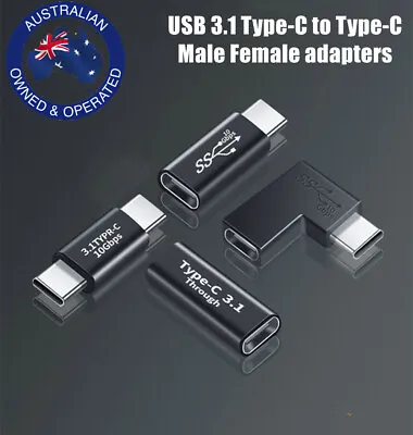 $8.95 • Buy USB C 3.1 Type C Male Female Extension Joiner OTG Adapter Converter Fast Data OZ