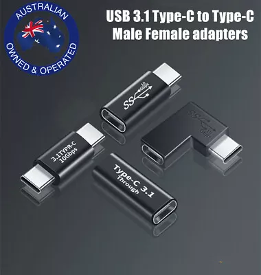 $8.95 • Buy USB C 3.1 Type C Male Female Extension Joiner OTG Adapter Converter Fast Data OZ