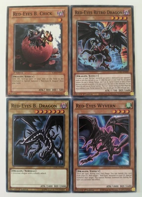 $4.95 • Buy YuGiOh 4 Card Red-Eyes Set/Lot