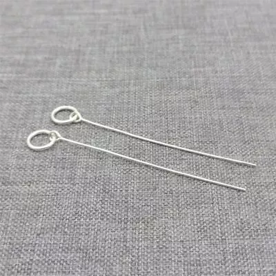 16pcs Of 925 Sterling Silver Eye Pin Pinch Bails For Pendant Charm Holder • £13.94