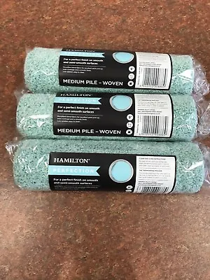 3 X 9  Hamilton Perfection Medium Pile Woven Paint Rollers • £11.48