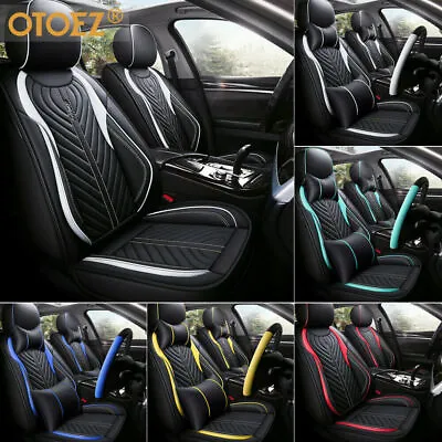 $69.99 • Buy Perforated Leatherette Car Bucket Seat Cover Full Set Waterproof Universal Fit