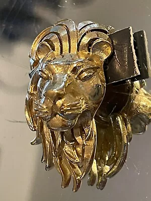 Vintage 1940-50's Crown Trifari Lion Head Brooch Gold Plated Nwt • $250