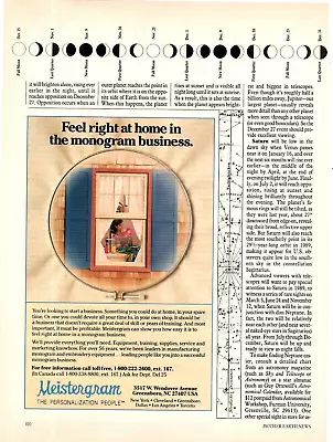 1989 Print Ad Meistergram Greensboro NC Feel Right At Home Monogram Business • $11.99