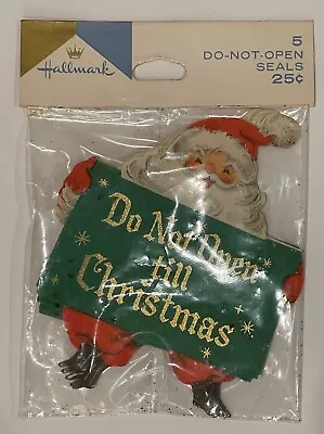 $15 • Buy Cute Vintage Hallmark Christmas Santa Seals Original Package Unopened