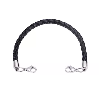 Medical Alert ID Black Leather Bolo Replacement Bracelet Strand - 6 Sizes! • $13.97