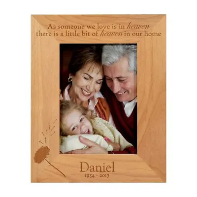 Personalised In Loving Memory Heaven Photo Frame Mum Dad Nan Remembrance Gift • £23.95