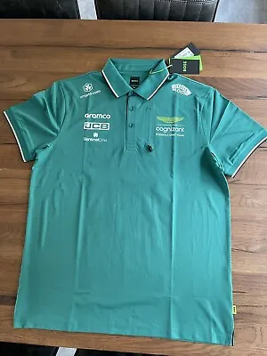 £35.99 • Buy 2023 Hugo Boss Aston Martin Team Issue Polo Shirt Size XXL