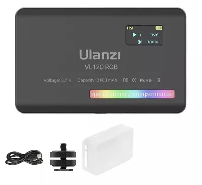 Ulanzi RGB VL120 Black Video Light Camera LED • $69.99