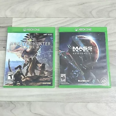 Microsoft Xbox One; 2 Games; Monster Hunter: World And MASS EFFECT Andromeda  • $9.75