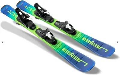 NEW 70cm Elan Kids Skis Jett UFlex 70cm +size Adjustable Bindings QuickShift • $186.75