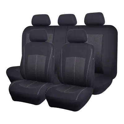 $49.99 • Buy Car Seat Covers Jacquard Universal Set  Rear Split 40/60 50/50 Airbag Compatible