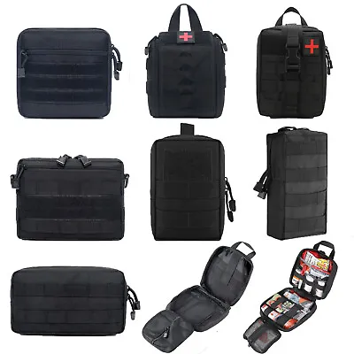 Tactical Molle Medical Kit Bag Belt Pouch Outdoor EDC Tools Organizer Bag Black • $12.59