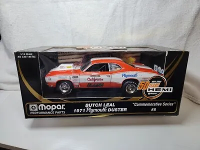  ERTL 1:18 Scale  BUTCH LEAL 1971 PLYMOUTH DUSTER Commemorative #8 Unopened • $169.95