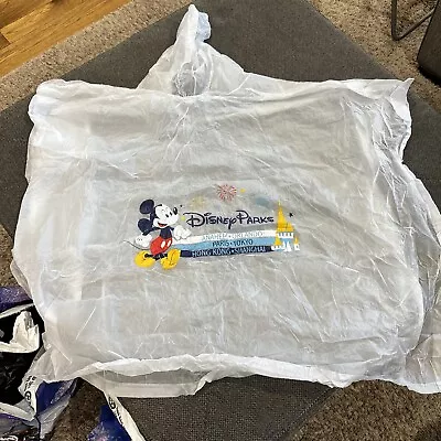 NEW Official Disney Parks DCL Child Size Clear Rain Poncho Hood Mickey Fireworks • $18