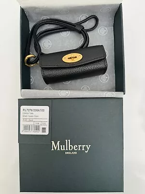 BNIB Mulberry Black Leather Lipstick Case RRP £145 • £95