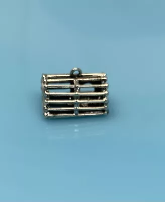 Vintage Sterling Silver Maine Lobster Trap Cage With Movable Lobster Charm 4.1g • $32