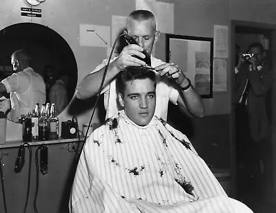 Elvis Presley Army Barber Shop Haircut 8x10 Glossy Photo Picture • $3.99