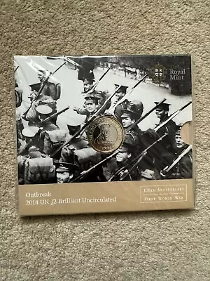 2014 WW1 Outbreak Lord Kitchener £2 Coin Two Pound BU Royal Mint Pack Sealed • £16