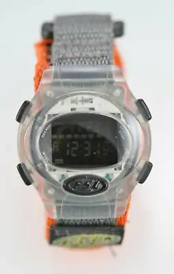 Fossil Watch Men Chrono Date Light Alarm Stopwatch Orange Nylon 100m Quartz • $24.57