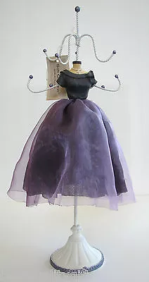 New Sir Oliver Sheer Purple Dressed Lady Figure Jewelry Stand Display • £16.48