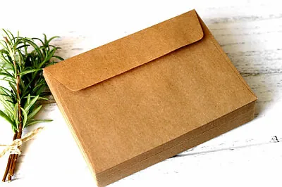 C6 Recycled Brown Kraft Envelopes For Wedding Party Cards- Australian Made • $14.99