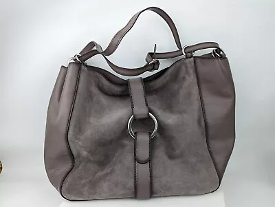 NWT Michael Kors Quincy Large Shoulder Tote Bag Purse; Grey Suede And Leather • $89