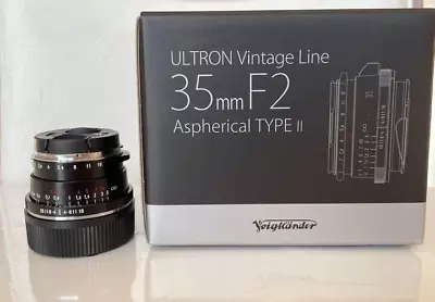 VOIGTLANDER Ultron Vintage Line 35mm F2 Type II Lens Black VM Mount Coshina • $568