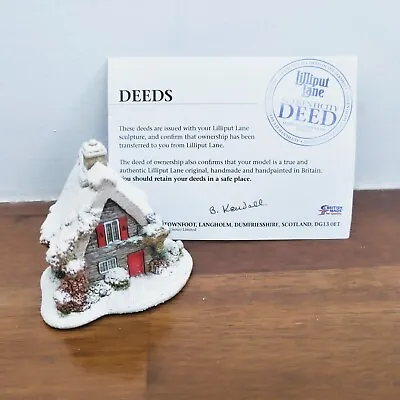 'Lilliput Lane' Dewdrop Cottage In Winter - Box & Deeds /collector Mini House • £52.73