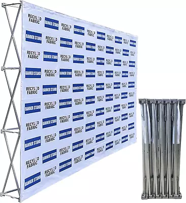 8X10Ft Fabric Pop Up Display Stand For Trade Show Backdrop Booth Display Stand，W • $393.99