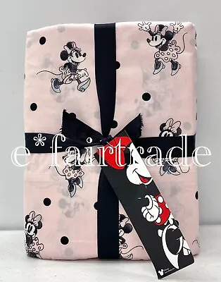 NEW Pottery Barn Disney Minnie Mouse FULL Organic Sheet Set W/Pillowcases~Pink • $160.99