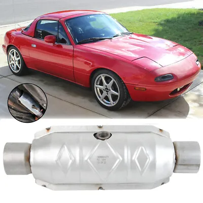 EPA 2.5  Inlet/Outlet Catalytic Converter High Flow Racing For Mazda Miata 1.8L • $79.11