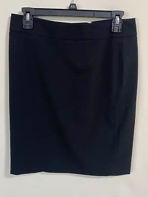 Calvin Klein Pencil Skirt Black Lined Zipper Back Slit 6P (R15) • $12.04