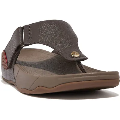 Fitflop Mens Trakk II Leather Toe Post Sandals • £66.98