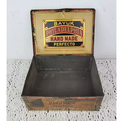 Antique 1920s Bayuk Phillies Philadelphia Cigar Store Display Box Tin • $29.99