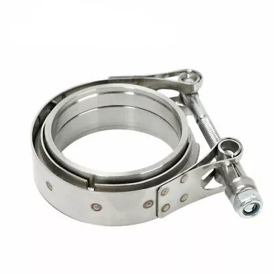 Universal 3  Inch Stainless Steel V-Band Turbo Downpipe Exhaust Clamp Vband 304 • $33.99