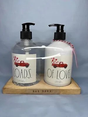 Rae Dunn LOADS OF LOVE Vanilla Rose Scented Hand Soap & Lotion Set • £9.64