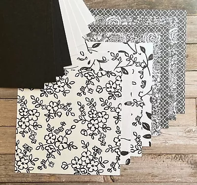 Stampin' Up! Paper-Black&White Designs: Petal Passion&True Love DSP W/Card Stock • $9.99