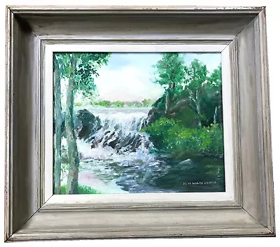 Alva Marsh Curtis (american 20th C.)  Essex River  Connecticut Oil On Masonite • $295