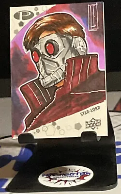 2021 Upper Deck Marvel Premier Sketch Card Star-Lord By Carlos Eduardo Lunha 1/1 • $125