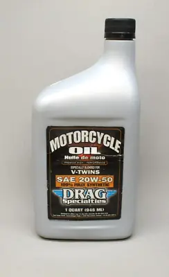 Drag Specialties Motorcycle OIL V-Twins High PERFORMANCE 20W-50 Synthetic 1 Qt • $15.18